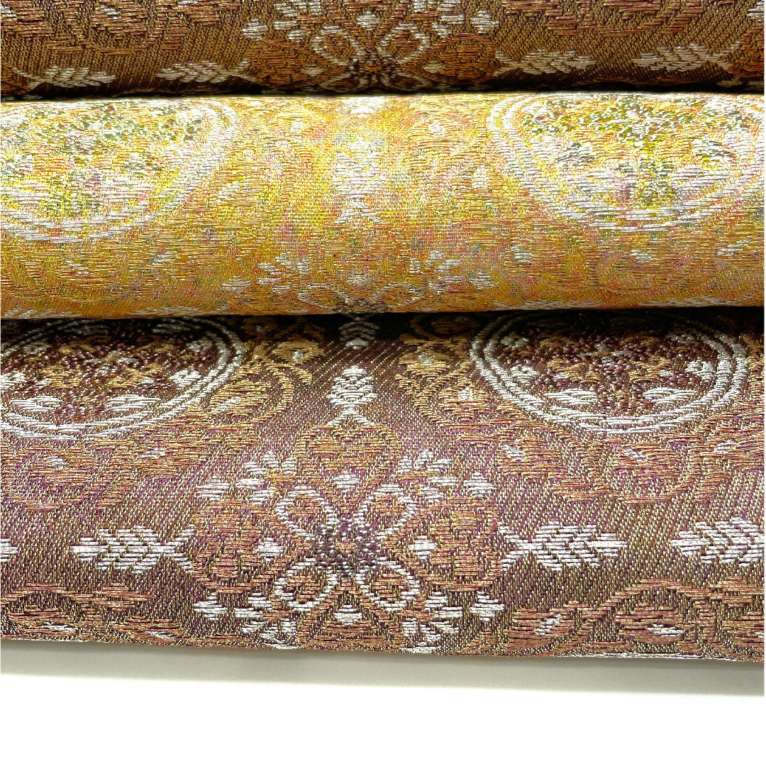 袋帯 正倉院文様 帯丈456cm 正絹 Sランク 全通 セミフォーマル 金系 1123003862421