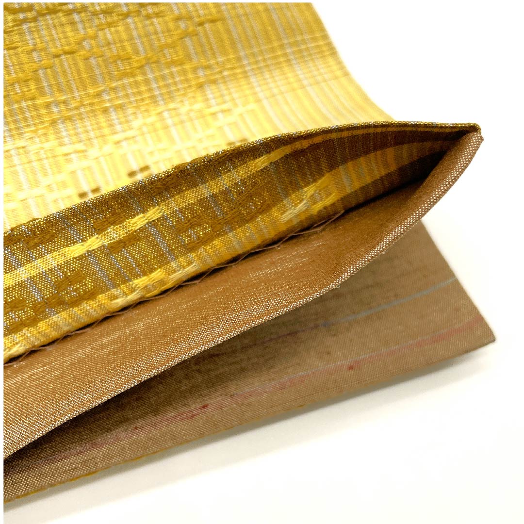 袋帯 花織 横段グラデーション 帯丈438cm 正絹 Sランク 全通 カジュアル グラデーション系 1123002732399