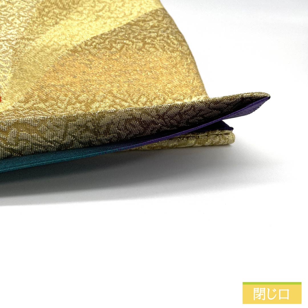 袋帯 正絹 金色(きんいろ) 抽象模様 帯丈462cm Sランク 六通 フォーマル 金系 1123011522421