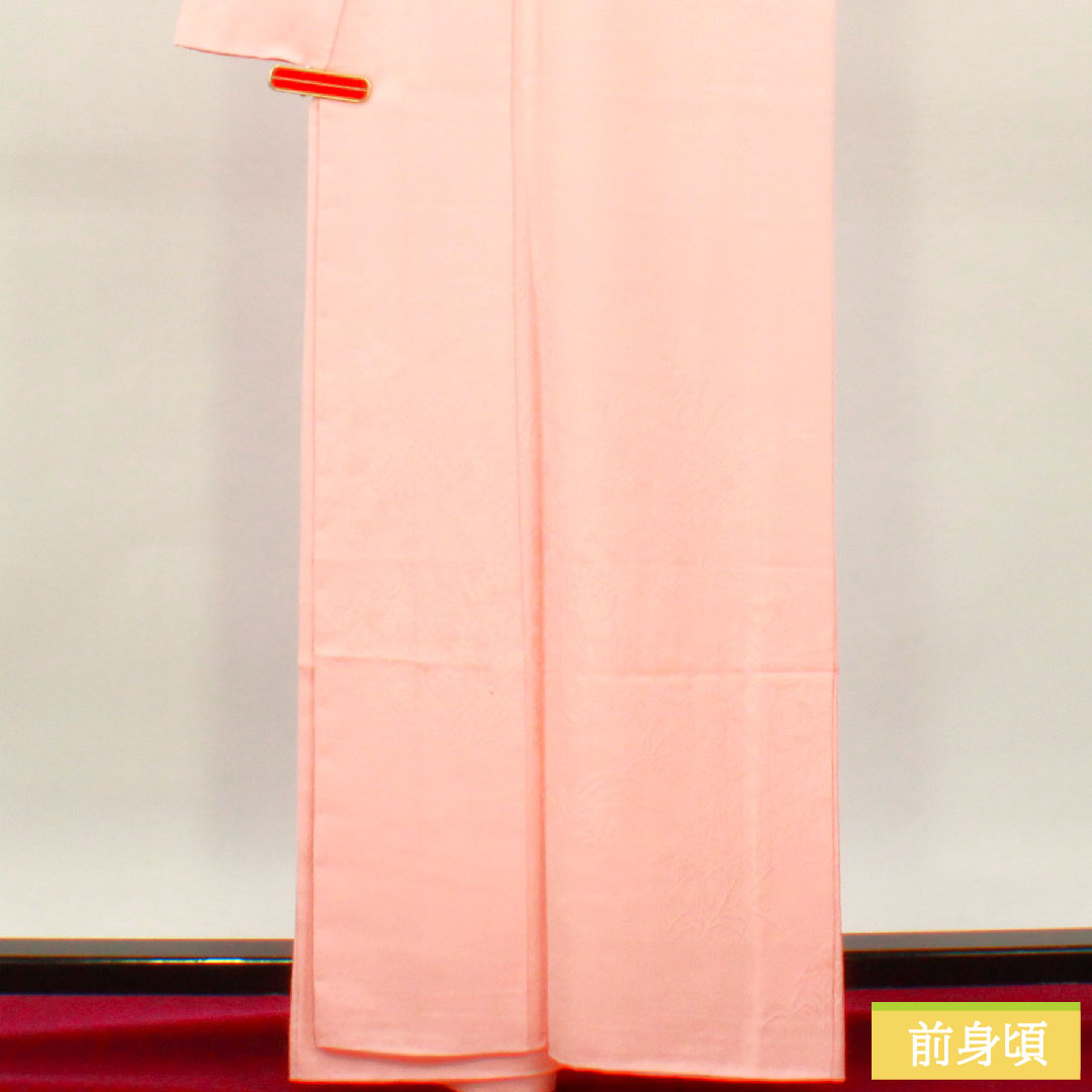 Plain color, pure silk, length 163cm, sleeve length 66cm, Shinonome color, Chayatsuji pattern, lined, no crest, A rank, pink, 1114001383413