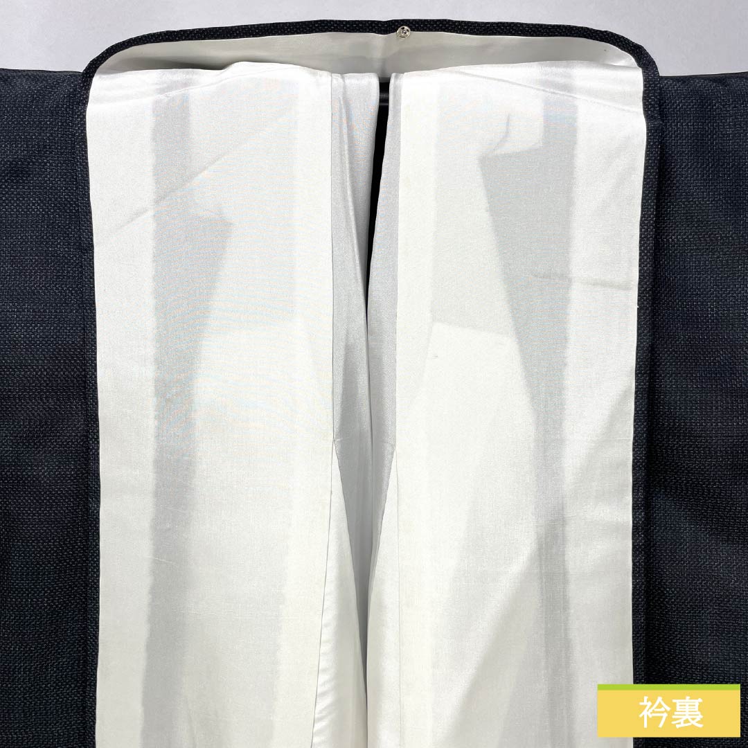 訪問着 正絹 Sランク 袷 身丈161.5cm 裄丈65.5cm 紺色(こんいろ) 大島紬 草花 紺系 1112007302418