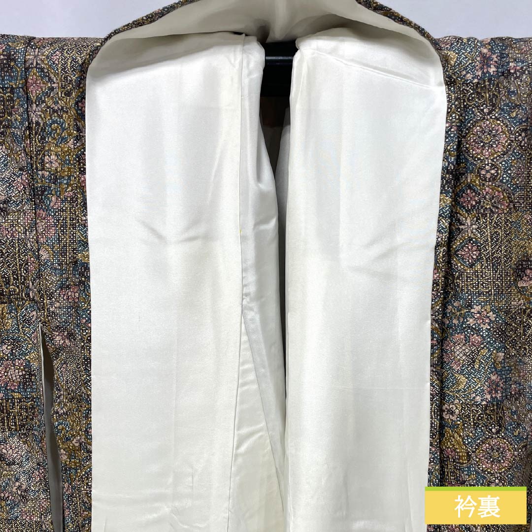 小紋 正絹 Aランク 身丈154.5cm 裄丈62.5cm 袷 更紗模様 グラデーション系 1115006333299