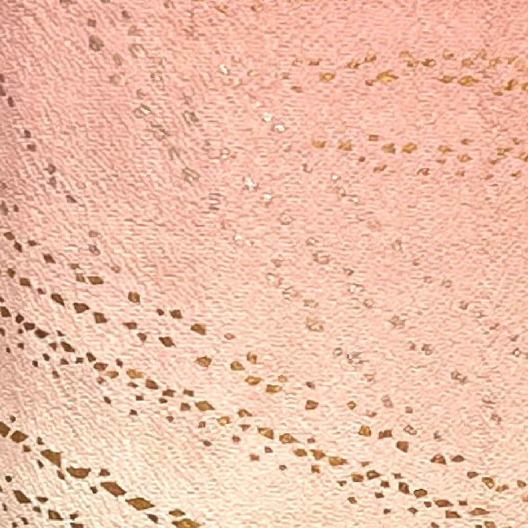 Homongi (formal kimono) Length 161.5cm Sleeve length 62.5cm Light purple Living national treasure Fukuda Yoshishige Abstract pattern Gold leaf finish Pure silk S rank Pink 1112002002413