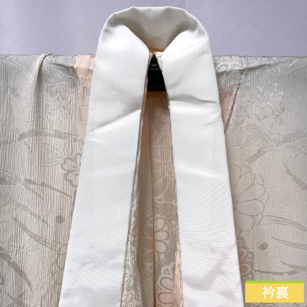 長襦袢 正絹 Sランク 身丈119cm 裄丈61.5cm 単衣 乙女色(おとめいろ) ボカシ染 菊 半衿付き ピンク系 1129000842113