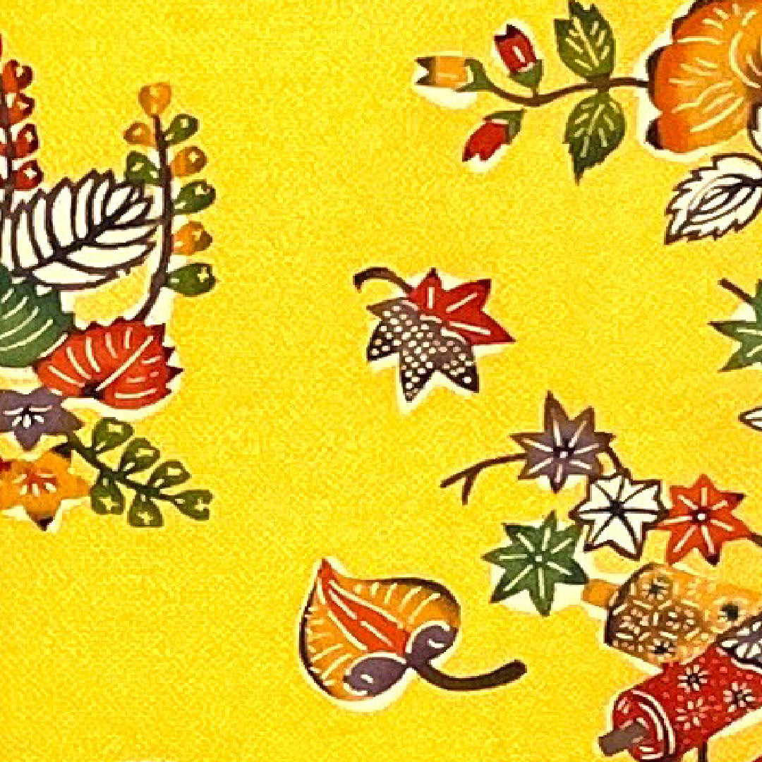 小紋 身丈156.5cm 裄丈64cm 袷 紅型 正絹 Aランク 黄系 1115002033323