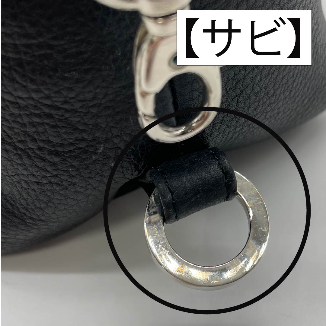 (新古品) 洋装バッグ 牛革 Aランク 新古品 牛革 横長 黒系 119700008310