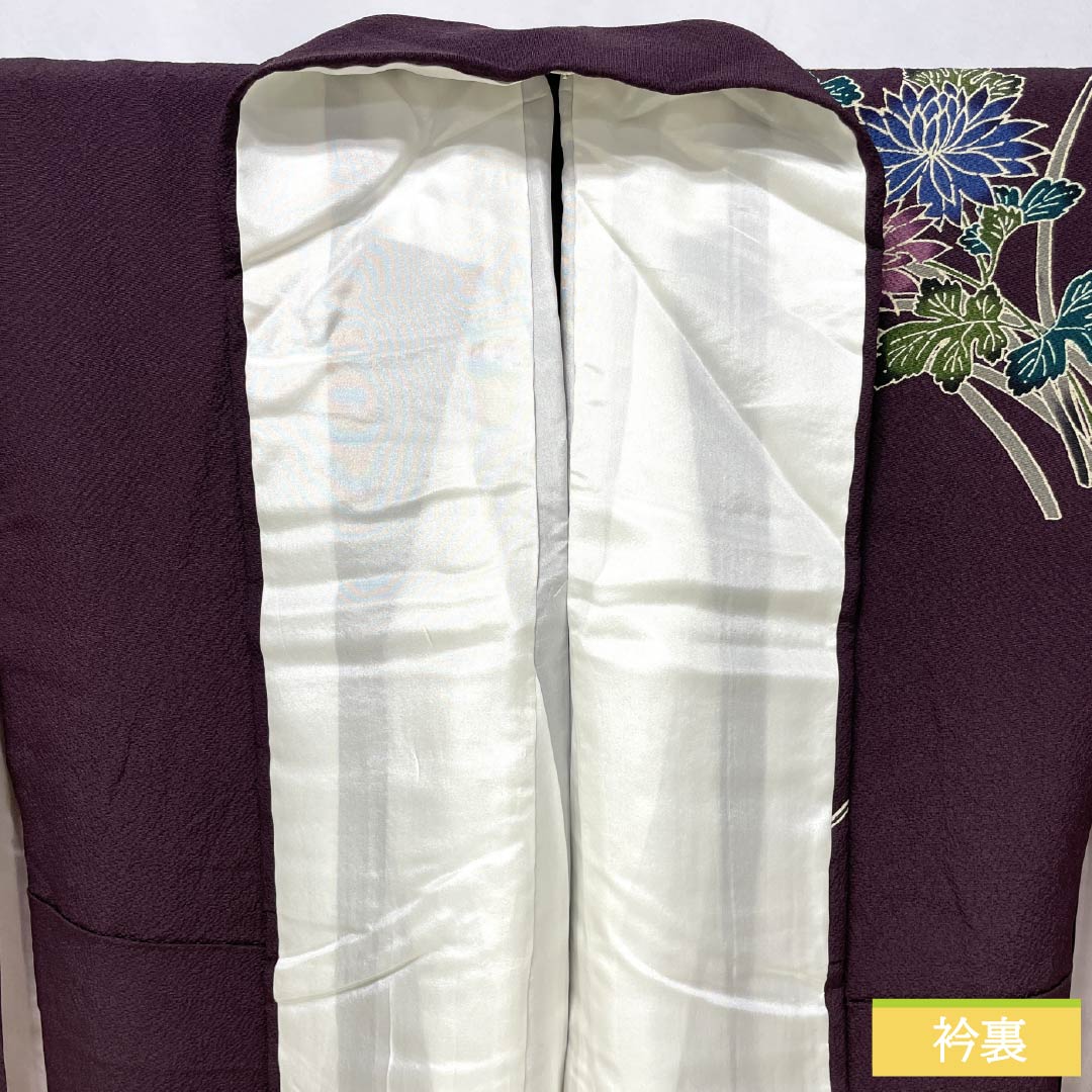 振袖 正絹 Sランク 身丈158.5cm 裄丈64.5cm 袷 二人静色(ふたりしずかいろ) 京紅型 総花 紫系 1113002432320