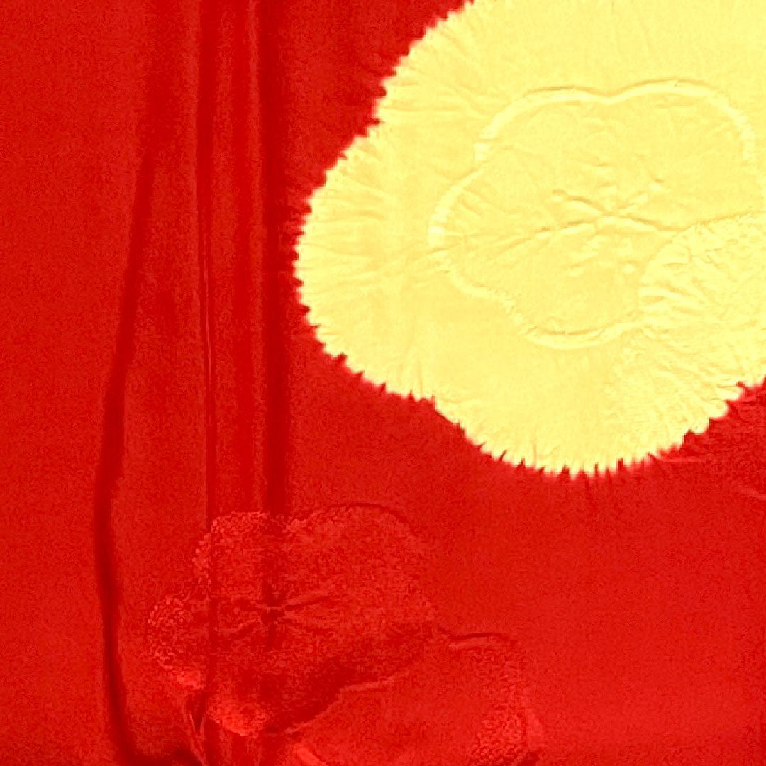 長襦袢 正絹 身丈120cm 裄丈67.5cm 単衣 土耳古赤色 振袖用 梅 Aランク 赤系 1129000293112