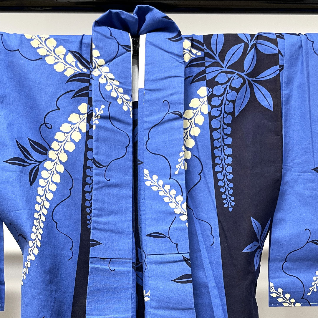 浴衣 しつけ糸付き 未使用品 鈴蘭 木綿 Sランク 単衣 身丈158.5cm 裄丈65cm グラデーション系 1118002912399