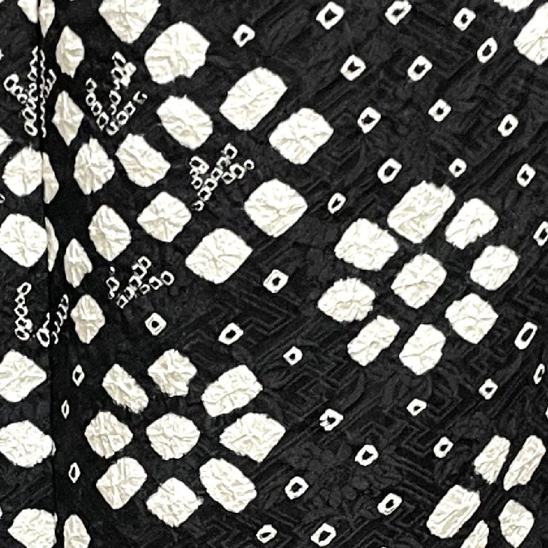 訪問着 袷 身丈159.5cm 裄丈62cm 絞り 花模様 正絹 Aランク 黒系 1112001693310