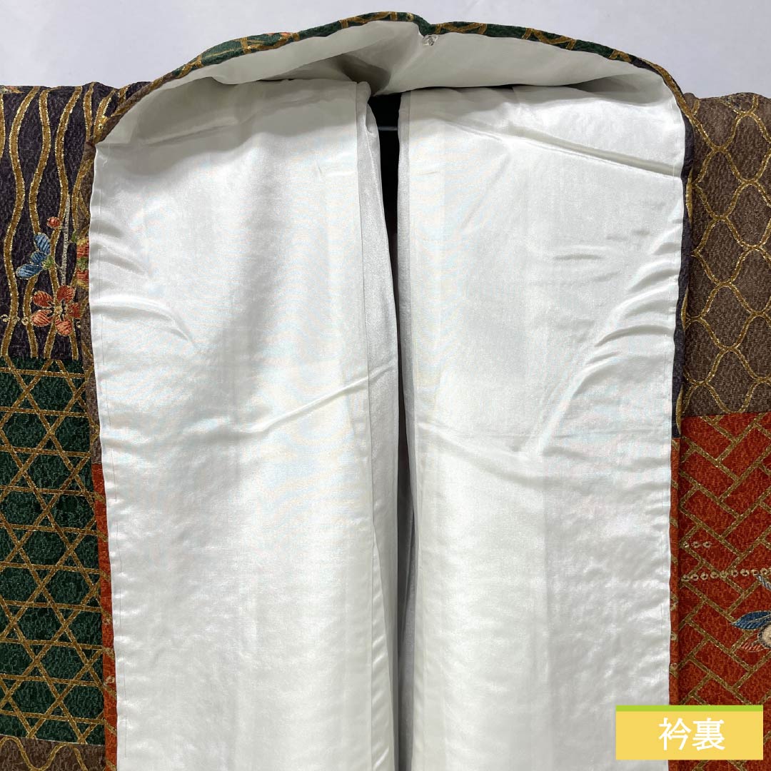 小紋 正絹 Sランク 身丈160cm 裄丈63cm 袷 京友禅 市松 古典柄 作家物 グラデーション系 1115006802499