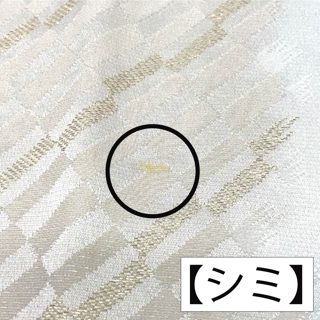 Obiage Silk A-Rank Formal White Geometric Pattern For Tomesode Length approx. 167cm Width approx. 30.5cm White family 1136004613911
