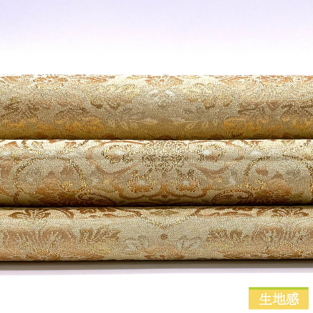 袋帯 正絹 留袖用 宝相華 華文 帯丈436cm Sランク 六通 フォーマル 金系 1123013742321