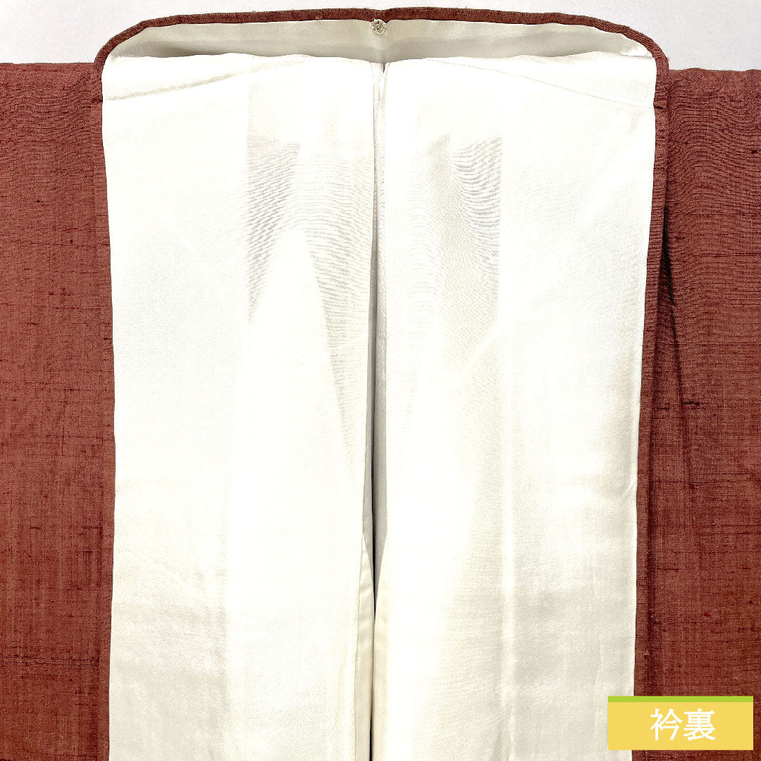 Plain color, pure silk, length 155cm, sleeve length 62.5cm, vermilion color, pongee fabric, plain color, lined, S rank, brown, 1114002072314