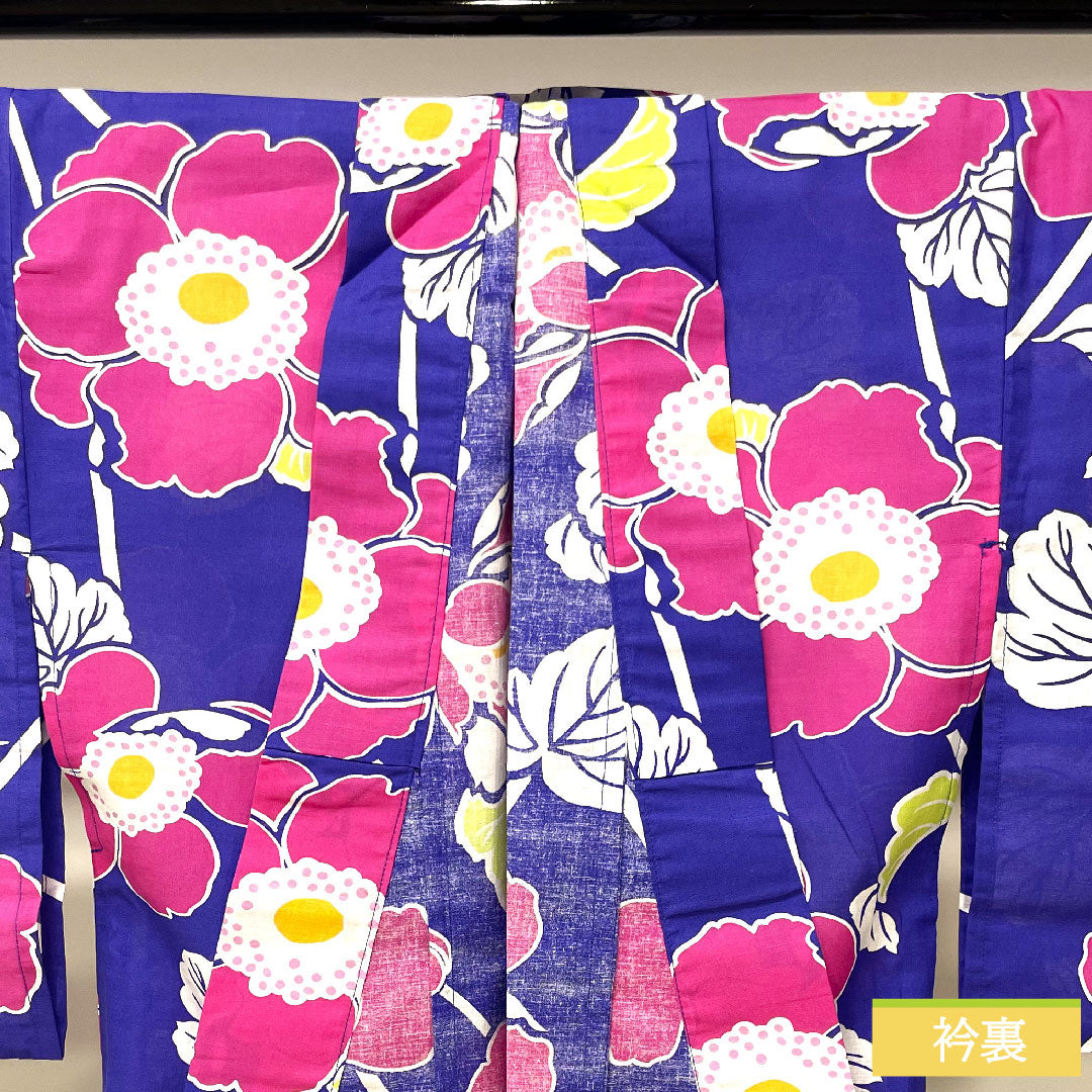 浴衣 木綿 身丈165.5cm 裄丈66cm Sランク 単衣 紫系 杜若色(かきつばたいろ) 1118005162520