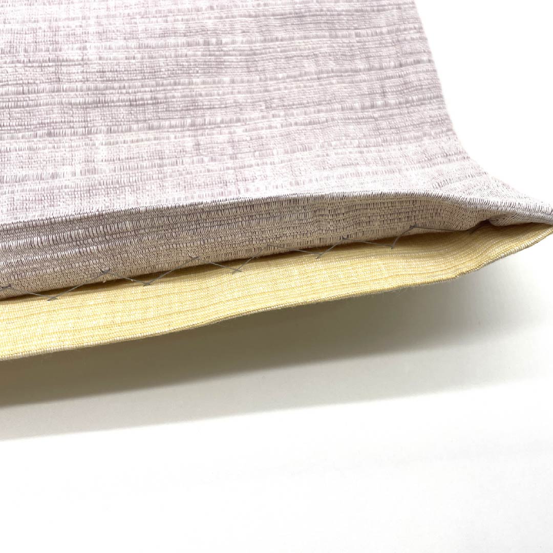 名古屋帯 霞色(かすみいろ) 染め帯 菖蒲 京袋帯 帯丈356cm 木綿 Aランク ポイント柄 カジュアル 紫系 1124006623320 開き仕立て