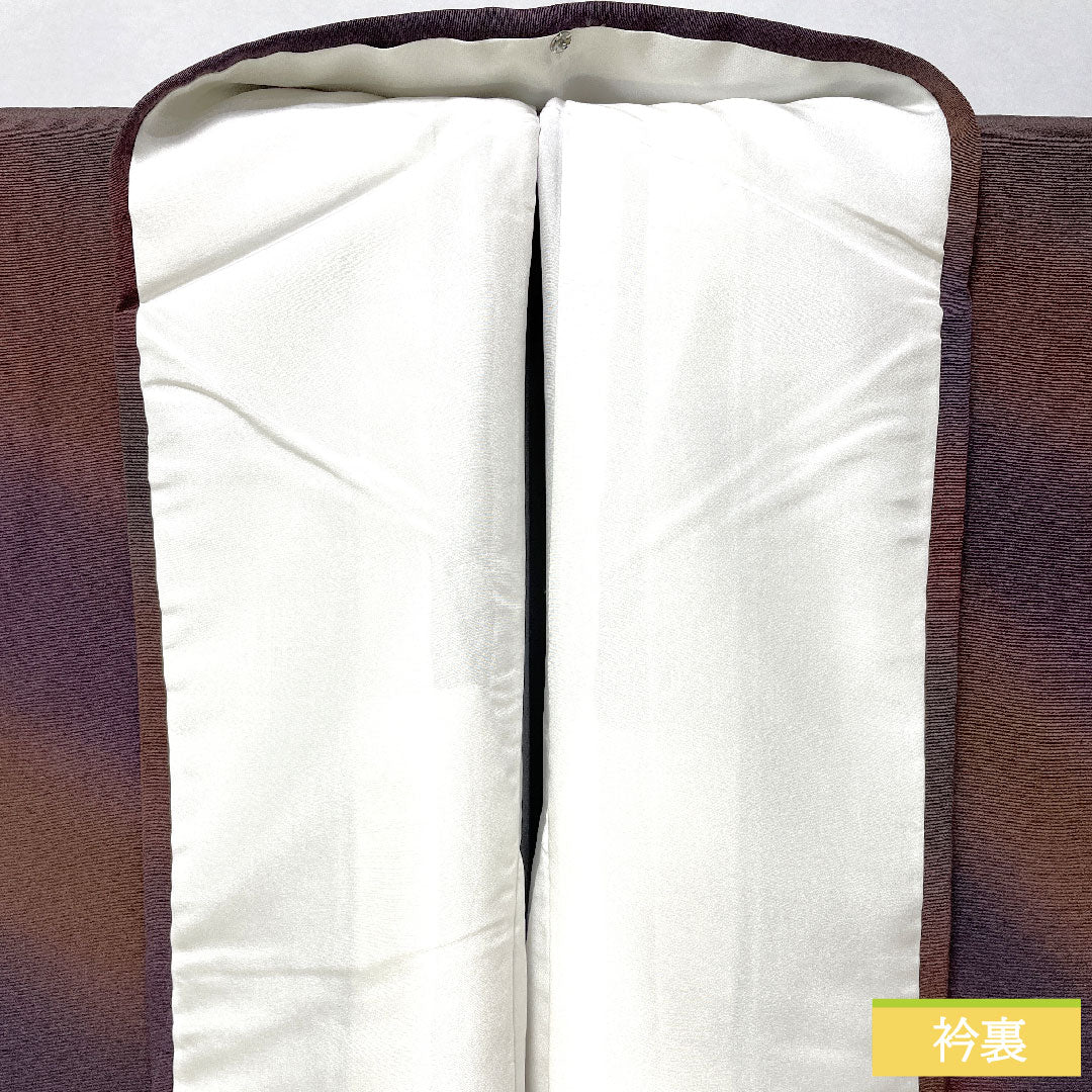 小紋 正絹 身丈165cm 裄丈66.5cm 袷 ボカシ染 抽象模様 草木染 Aランク グラデーション系 1115004743599