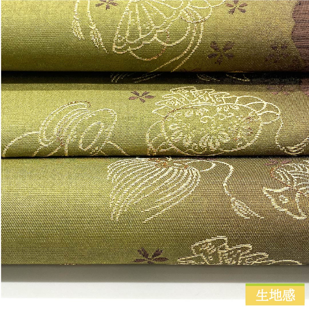Fukuro Obi, Pure Silk, Baikou Brown, Treasures, Classic Pattern, Length 430cm, S Rank, Six-way, Semi-formal, Gold, 1123011412321