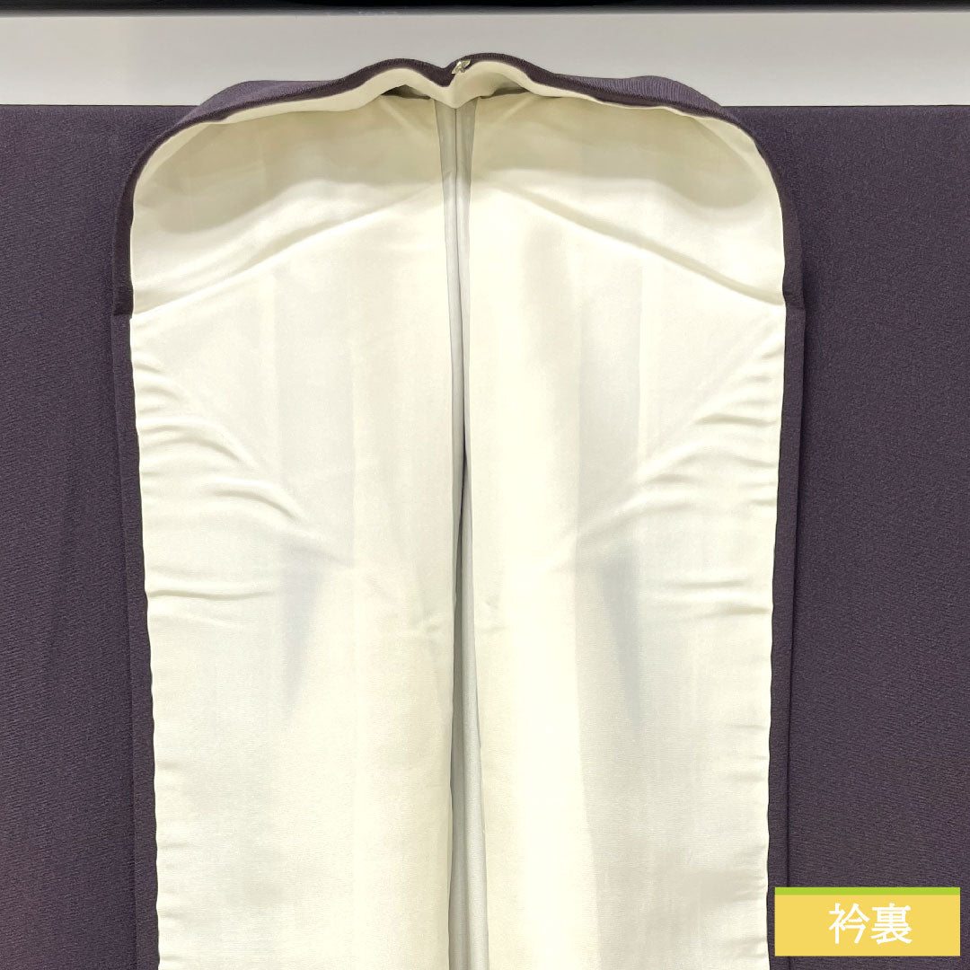 彩色留袖 纯丝 长度159.5cm 袖长66cm 里衬 紫色苏绣 吉祥图案 珍珠色调 A级 紫色 1111001303320