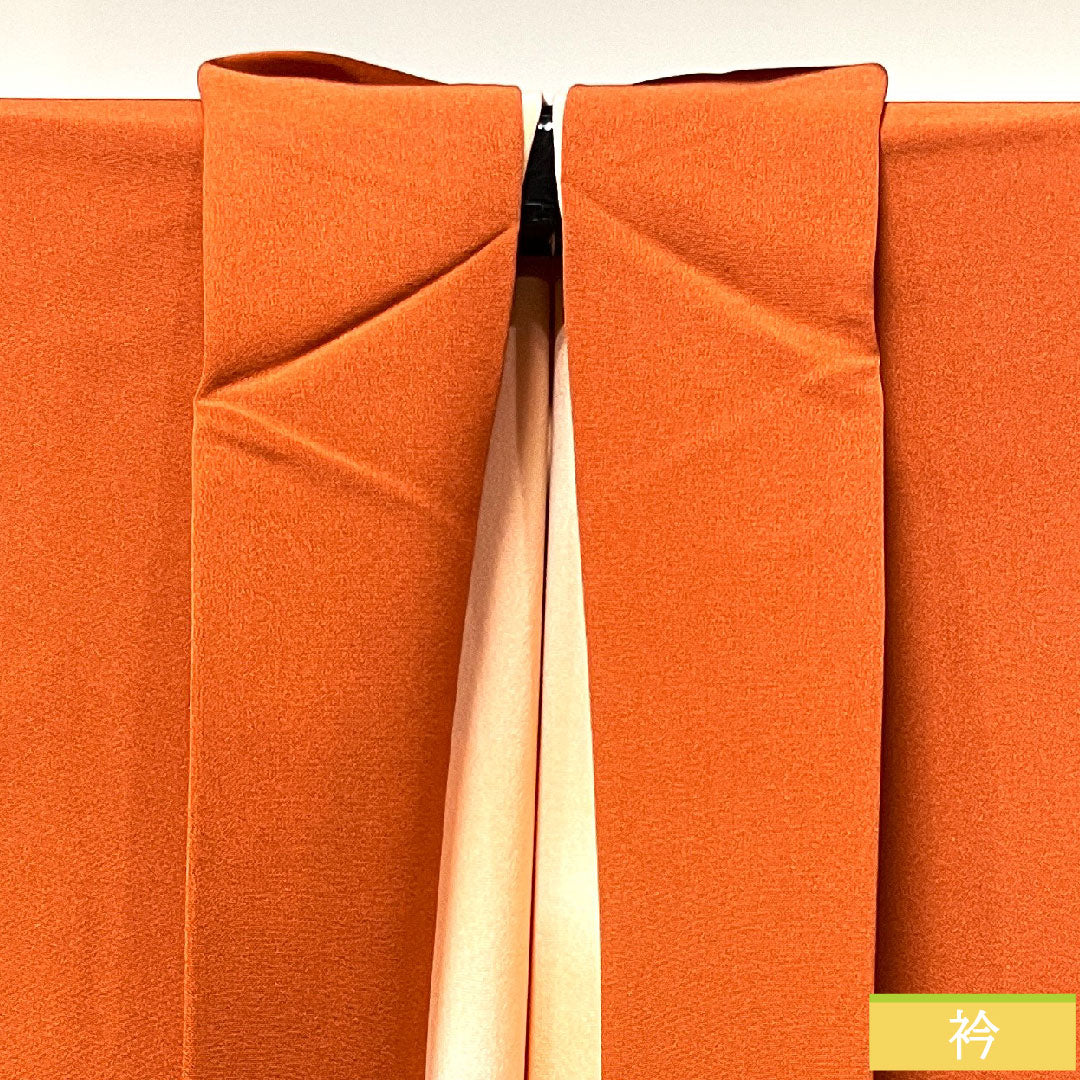 羽織 正絹 身丈73.5cm 裄丈60.5cm 緋色(ひいろ) 刺繍 Sランク 袷 朱系 1117000962916