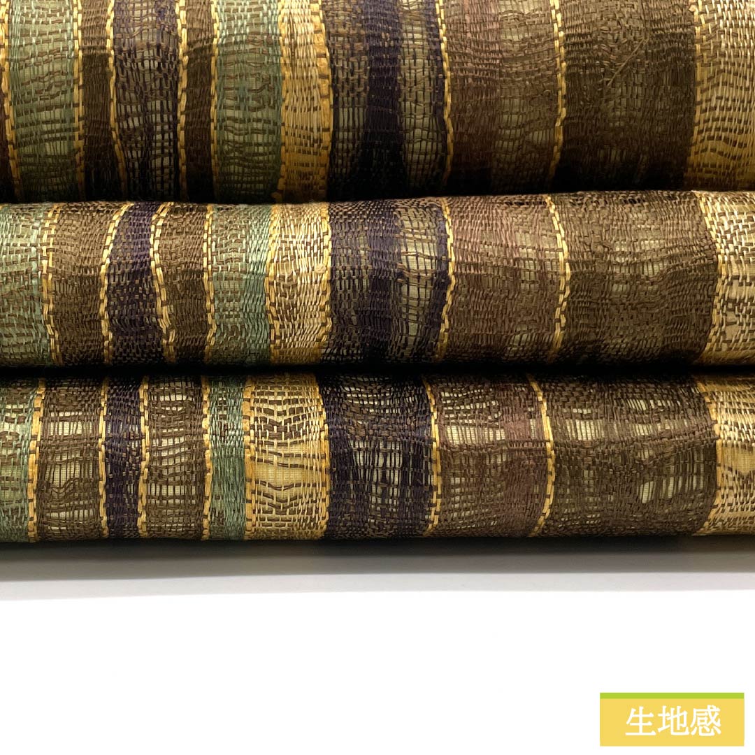 袋帯 正絹 櫛織 縞模様 宮階織物 西陣 帯丈440cm Sランク 全通 カジュアル グラデーション系 1123013042399