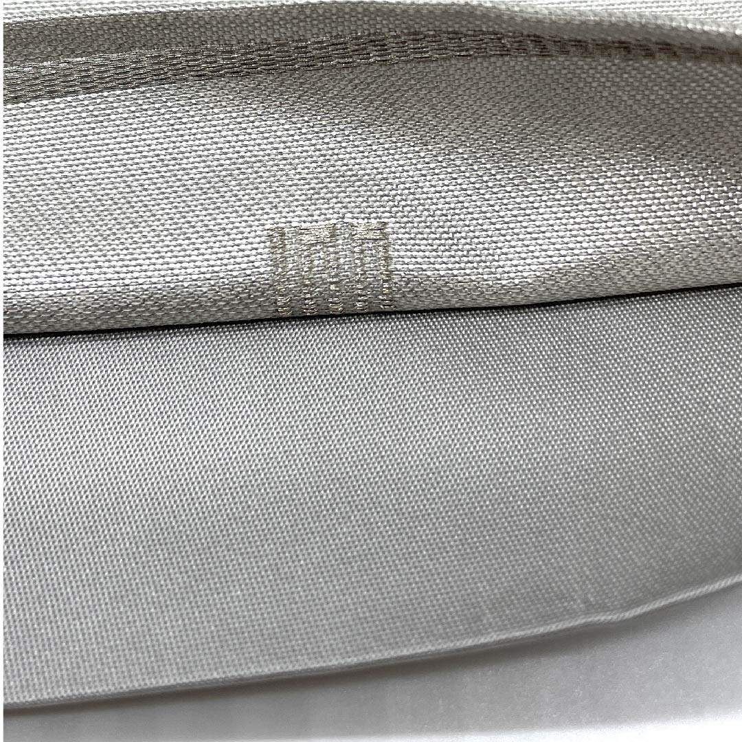 袋帯 白鼠色(しろねずいろ) 紫紘 石畳 帯丈444cm 正絹 Sランク ポイント柄 セミフォーマル 銀系 1123006922322