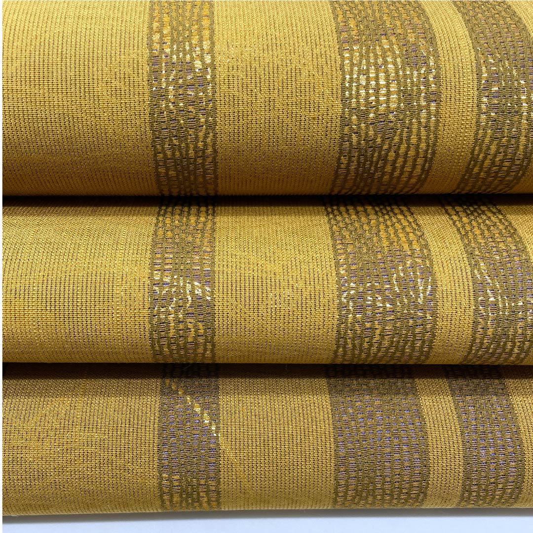 袋帯 狐色(きつねいろ) 夏帯 すすき 花模様 夏物 帯丈438cm 正絹 Sランク 全通 カジュアル 黄系 1123007732323