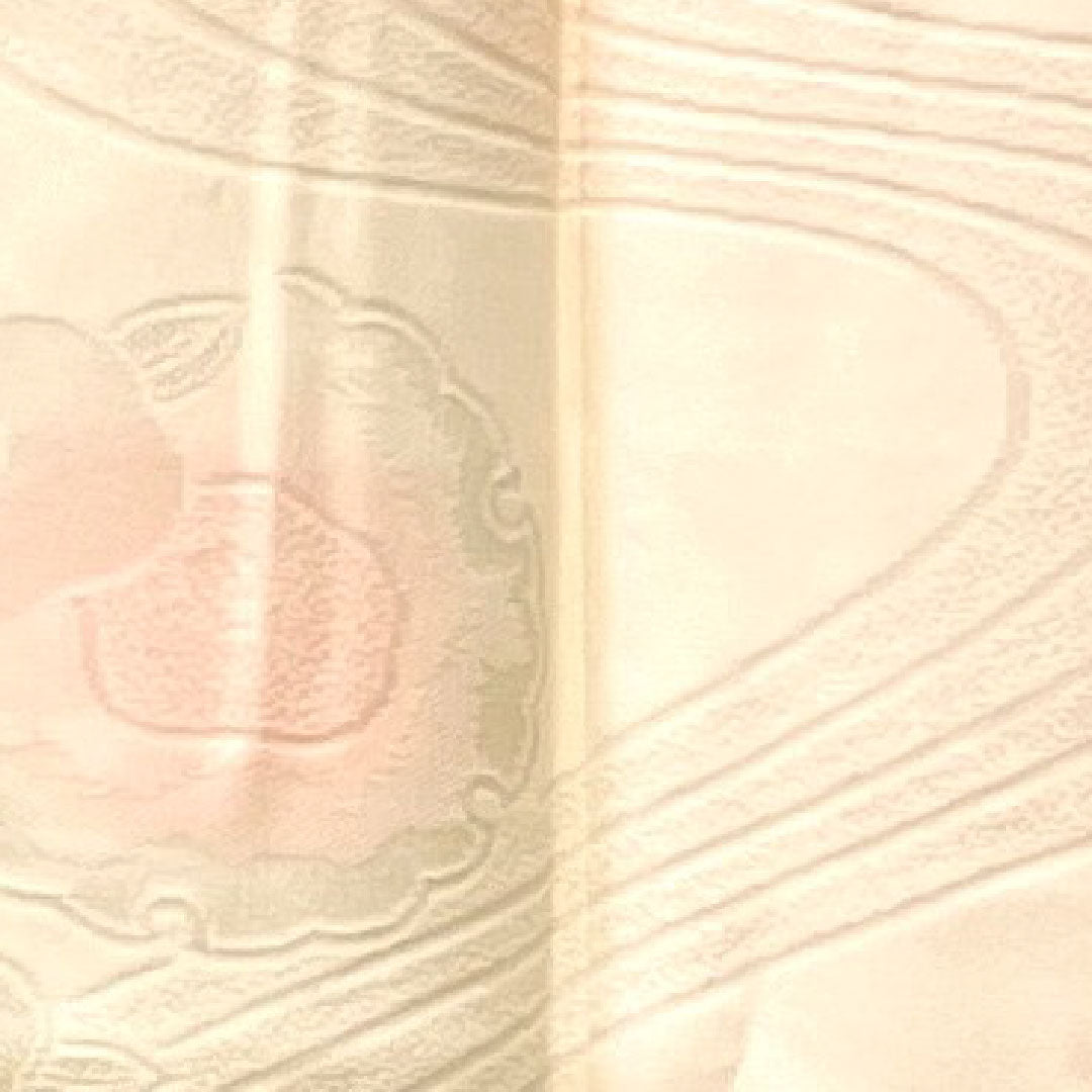 長襦袢 正絹 身丈124cm 裄丈64cm 単衣 振袖用 ボカシ染 雪輪 椿 Aランク ピンク系 1129000393113