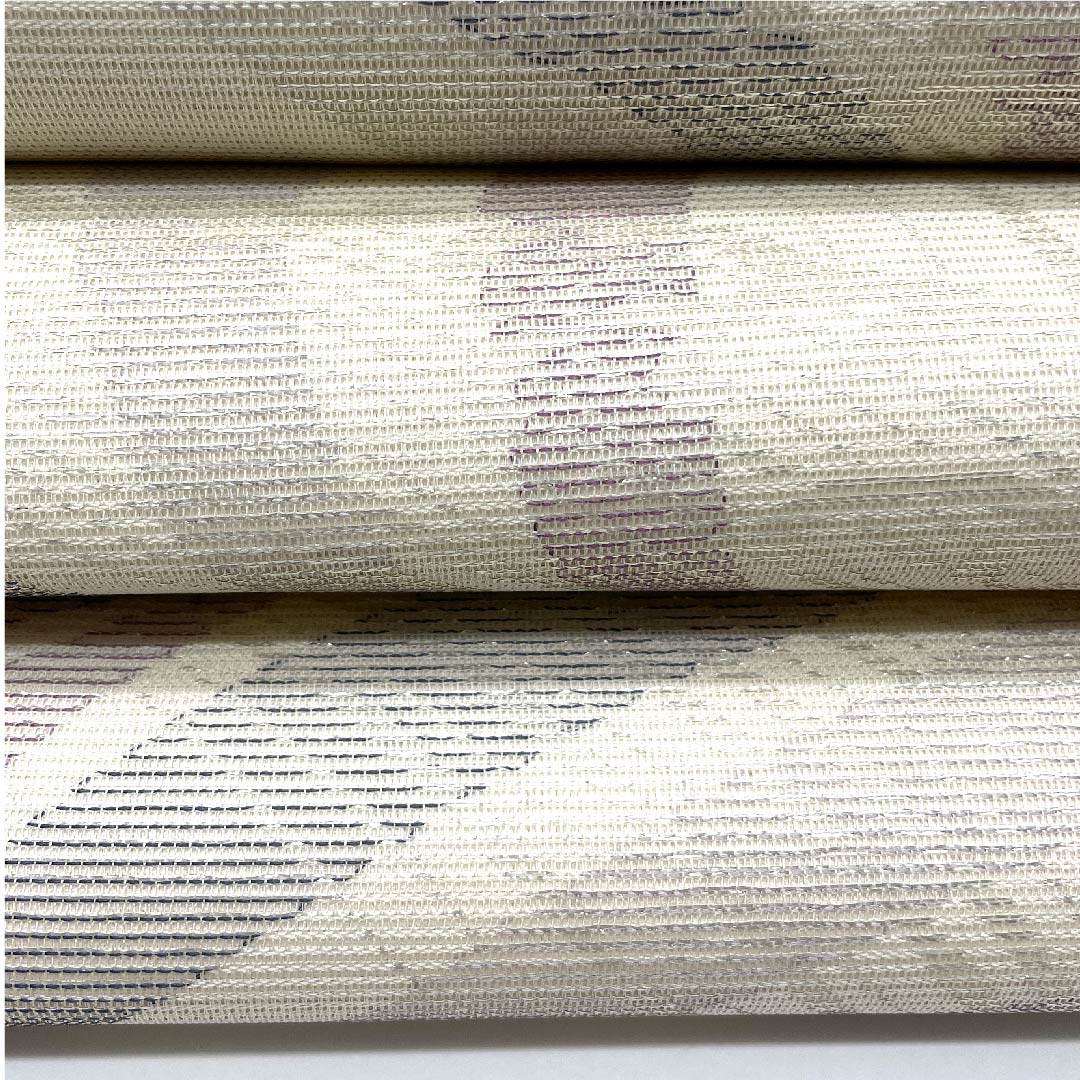 袋帯 乳白色色(にゅうはくしょくいろ) 夏帯 流水 波 帯丈436cm 正絹 Sランク 六通 セミフォーマル 白系 1123007472311