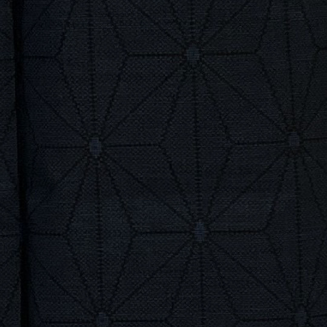 大島紬 身丈156cm 裄丈62cm 経緯絣 麻の葉 正絹 Sランク 袷 紺系 1116001202318