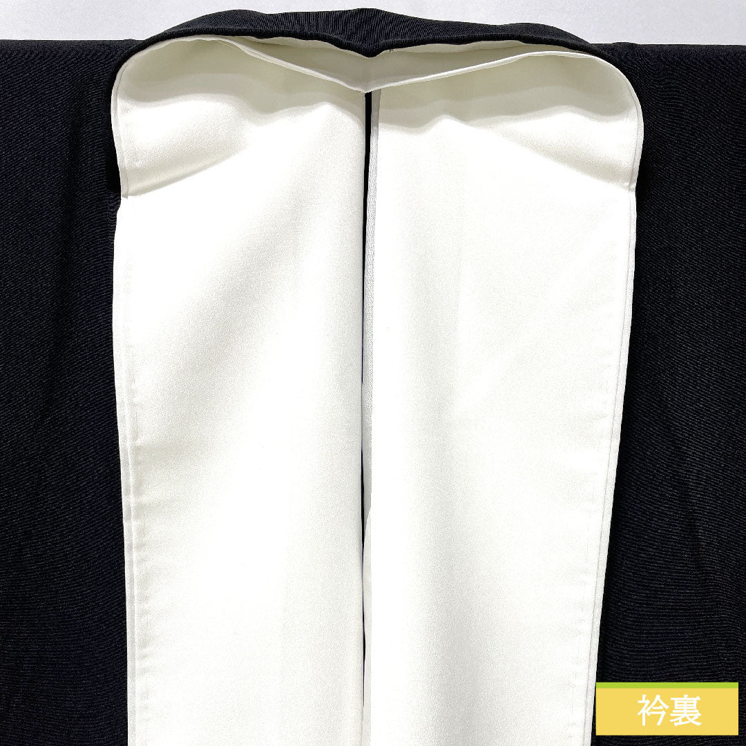 黒留袖 正絹 身丈154.5cm 裄丈62.5cm 袷 京加賀友禅 風景模様 五つ紋 三ツ重ね松 Aランク 黒系 1111001713210