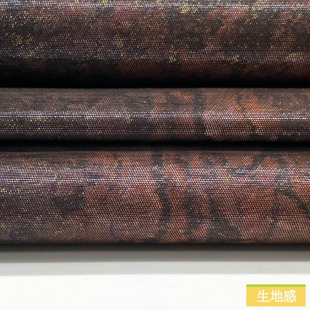 袋帯 正絹 引箔 抽象模様 帯丈436cm Sランク 六通 カジュアル グラデーション系 1123012542399