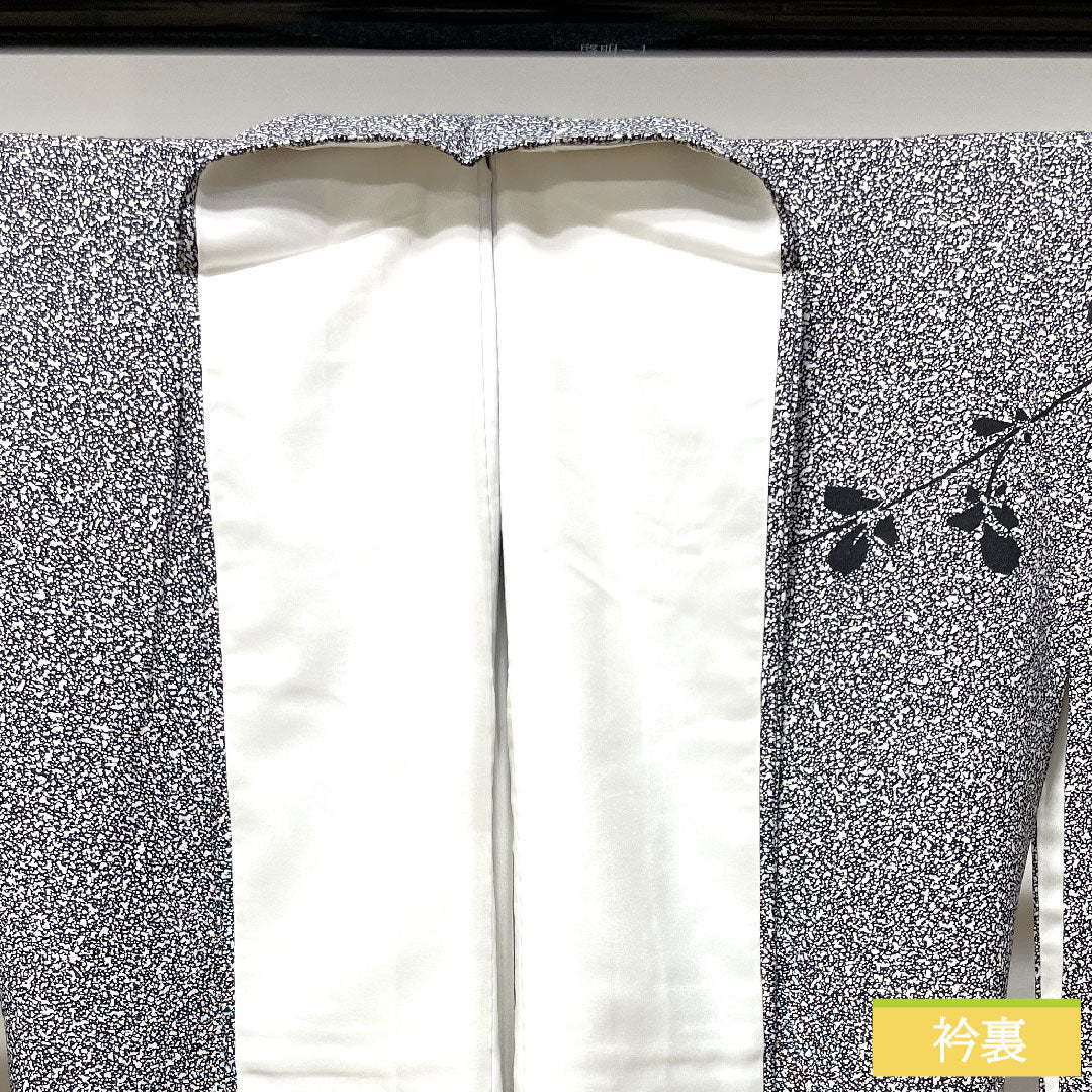 Homongi, pure silk, lined, length 159cm, sleeve length 64cm, Kawamura Kyutaro, tataki-dyed, with basting thread, unused, S rank, black, 1112003312310