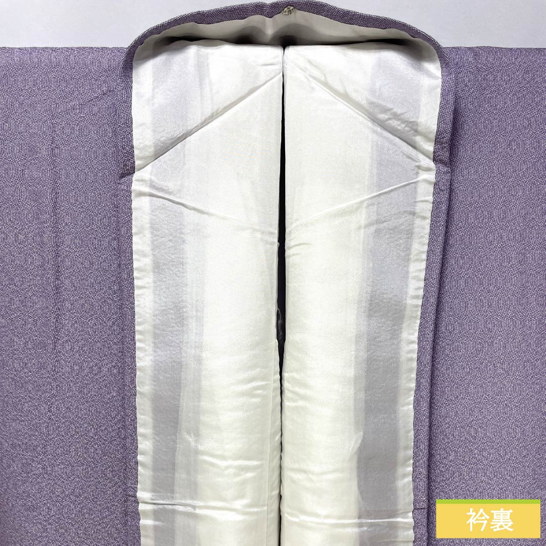 Komon, pure silk, length 168cm, sleeve length 64.5cm, lined, aoi-iro (blue color), stencil dyeing, Edo komon, shark komon, yoroke, S rank, purple, 1115005572520