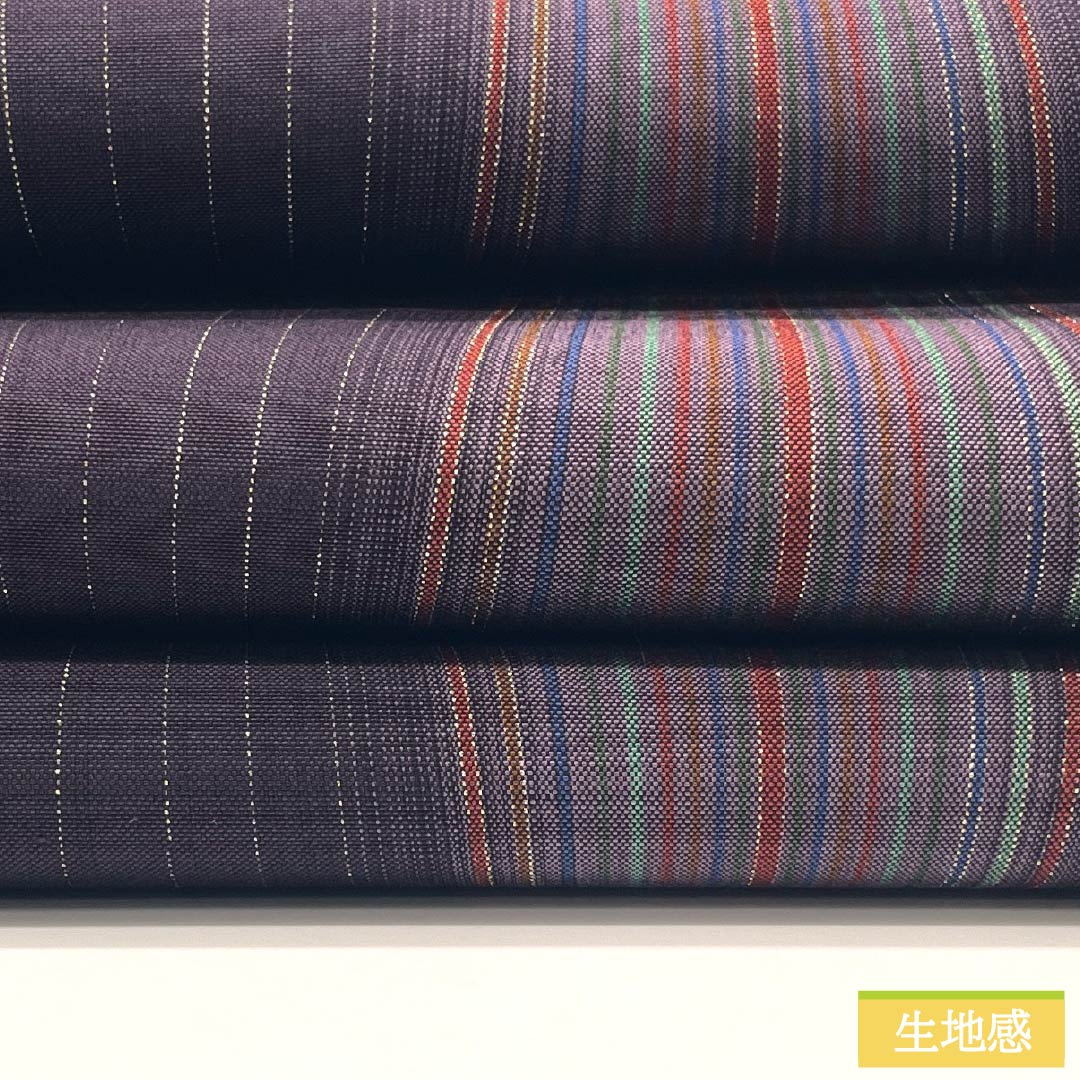 袋帯 正絹 Sランク 紫烏色色(しうしょくいろ) 立涌 帯丈448cm 全通 セミフォーマル 紫系 1123015382320