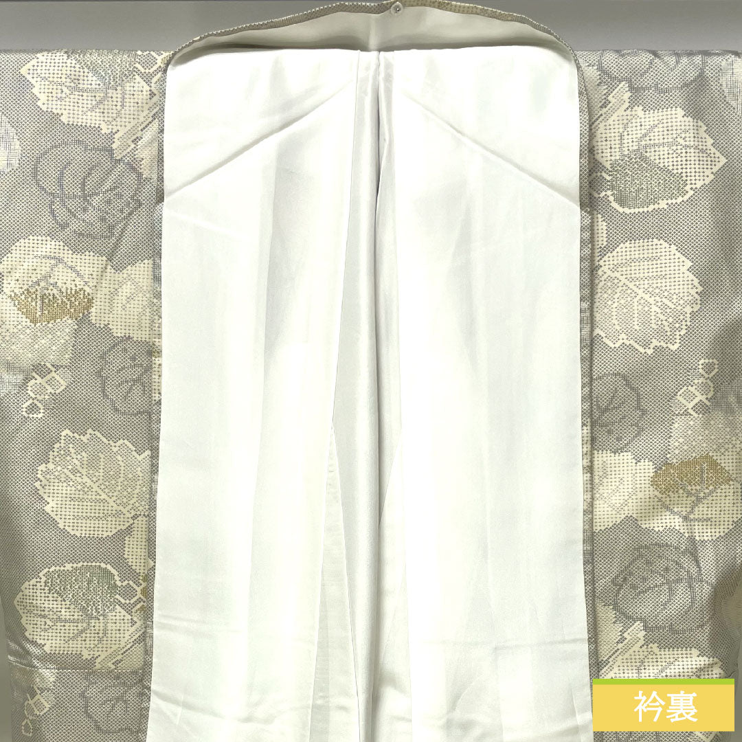 小紋 正絹 身丈166cm 裄丈70.5cm 袷 絹鼠色(きぬねずいろ) 蔦 Aランク グレー系 1115004123522