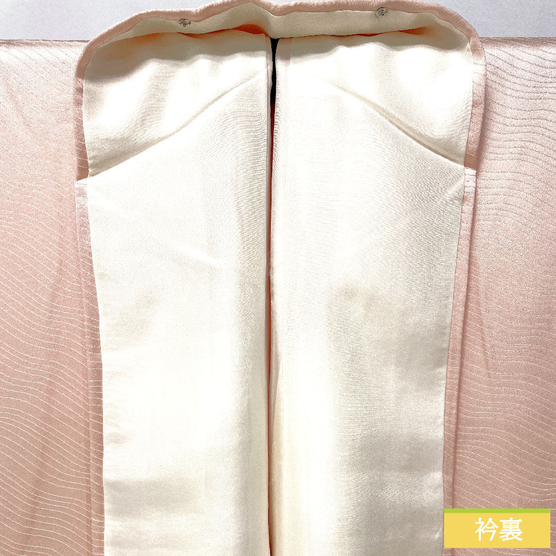 訪問着 正絹 袷 身丈167.5cm 裄丈68.5cm 今様色(いまよういろ) 京友禅 蝶 しつけ糸付き Aランク ピンク系 1112005933513