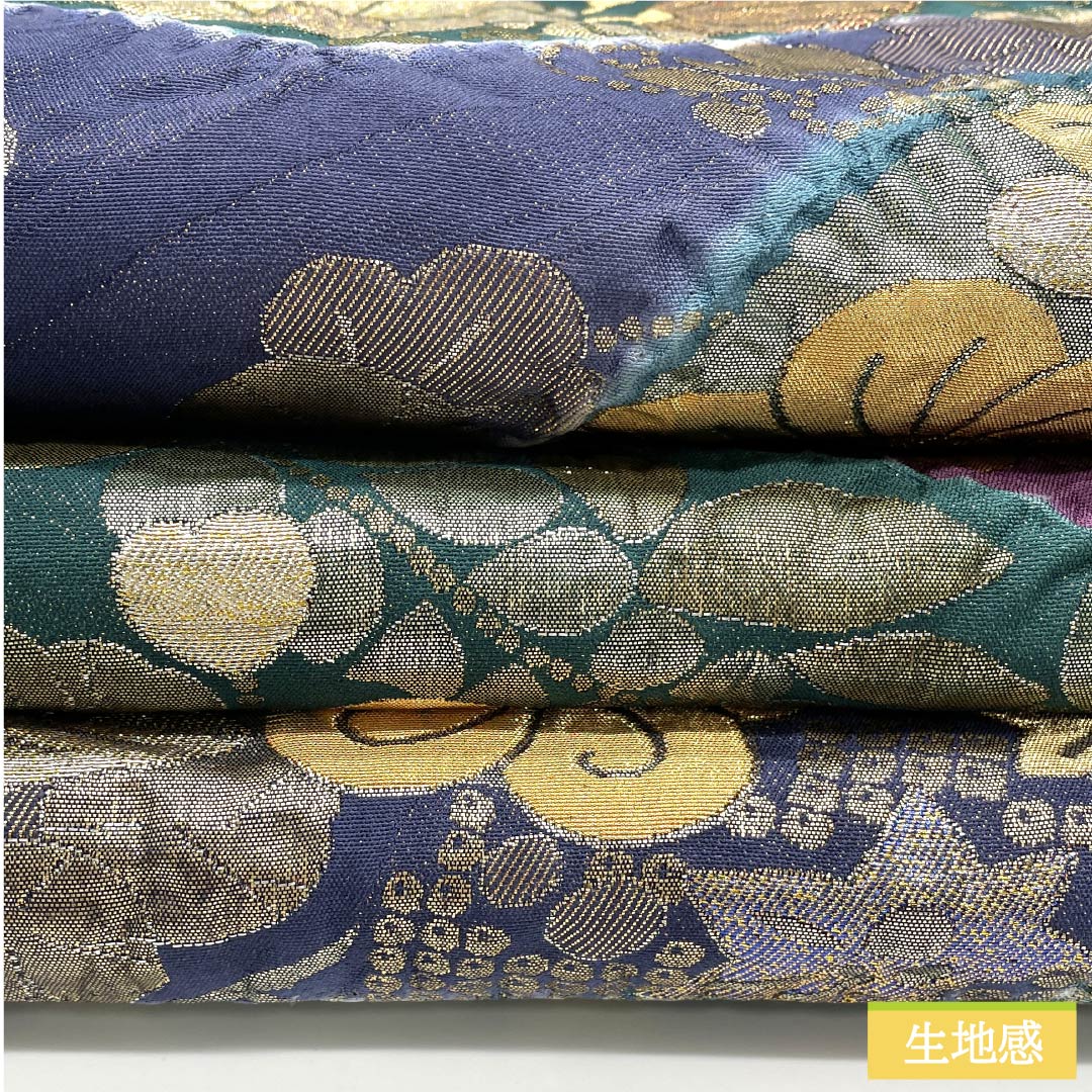 袋帯 正絹 グラデーション 花模様 帯丈420cm Sランク 六通 フォーマル グラデーション系 1123012082399