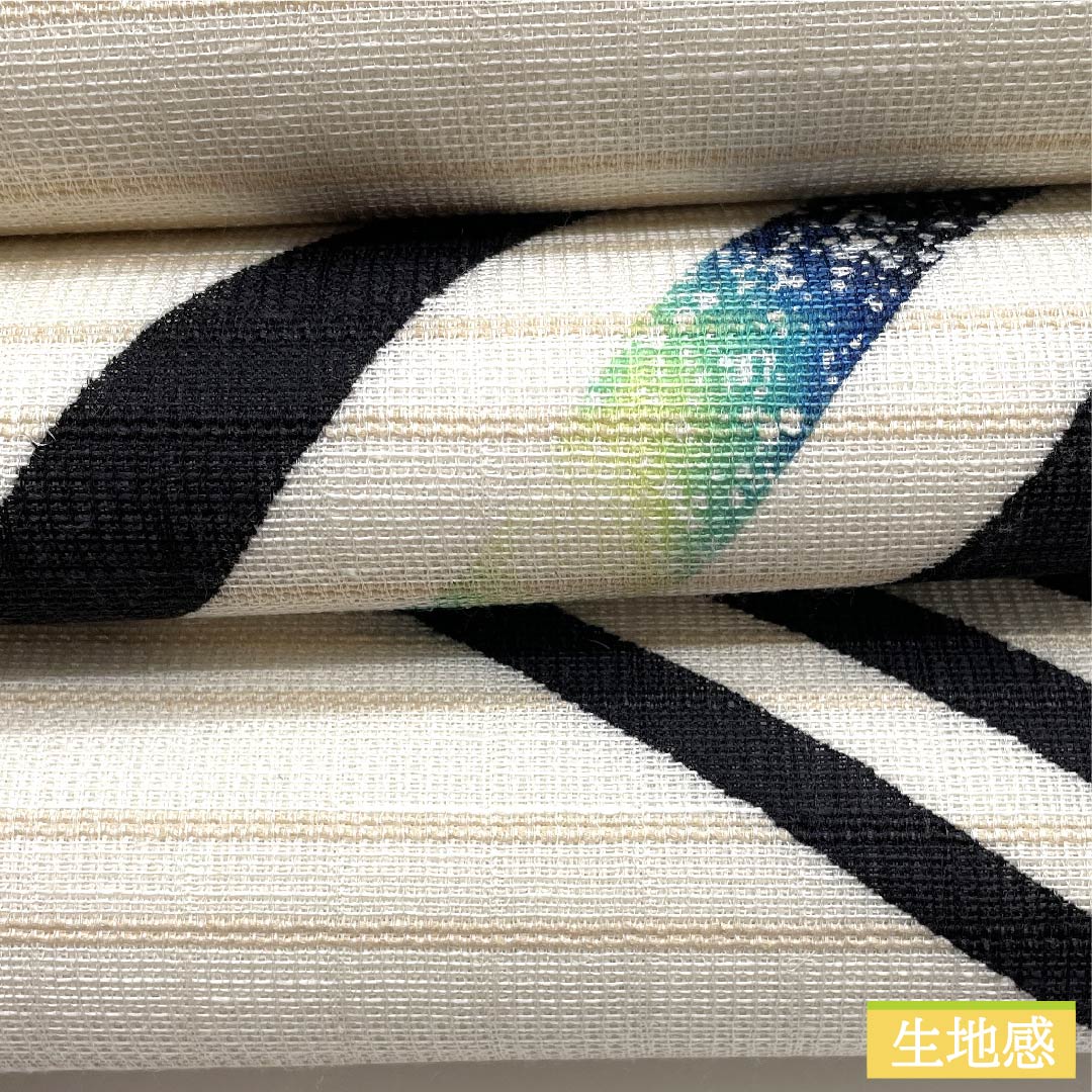 袋帯 素色(しろいろ) 抽象模様 染め帯 帯丈438cm 正絹 Sランク ポイント柄 カジュアル 白系 1123010532311