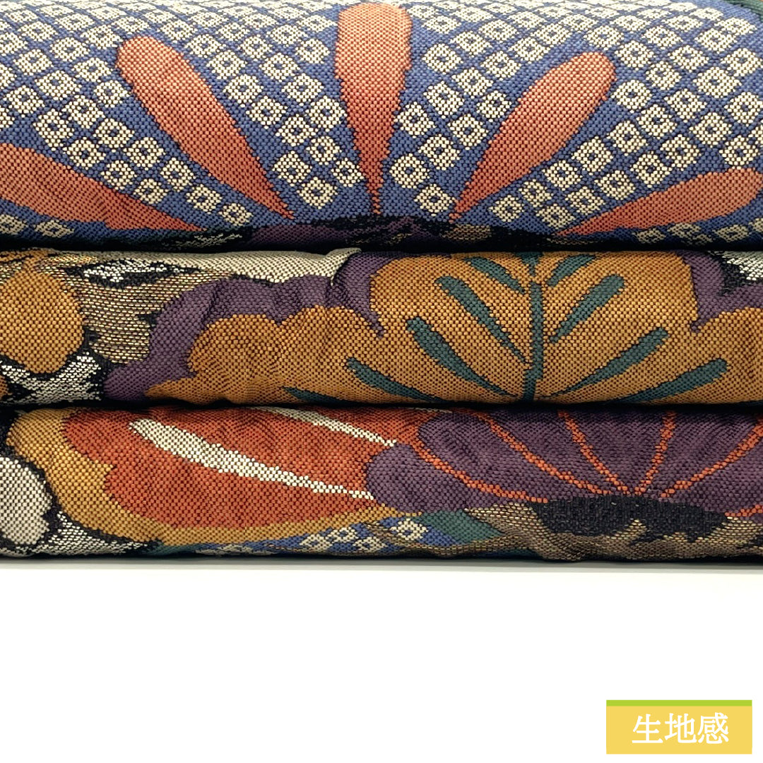 袋帯 正絹 Sランク ふくれ織 西陣織 松 藤 帯丈446cm 六通 フォーマル グレー系 1123017312322