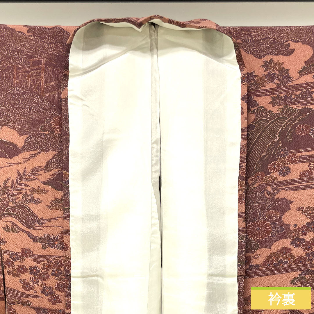 Komon, pure silk, length 152.5cm, sleeve length 60.5cm, lined, light purple, Edo Komon, Rokutani Hiroomi, traditional craftsman, Chayatsuji, S rank, purple, 1115004322220