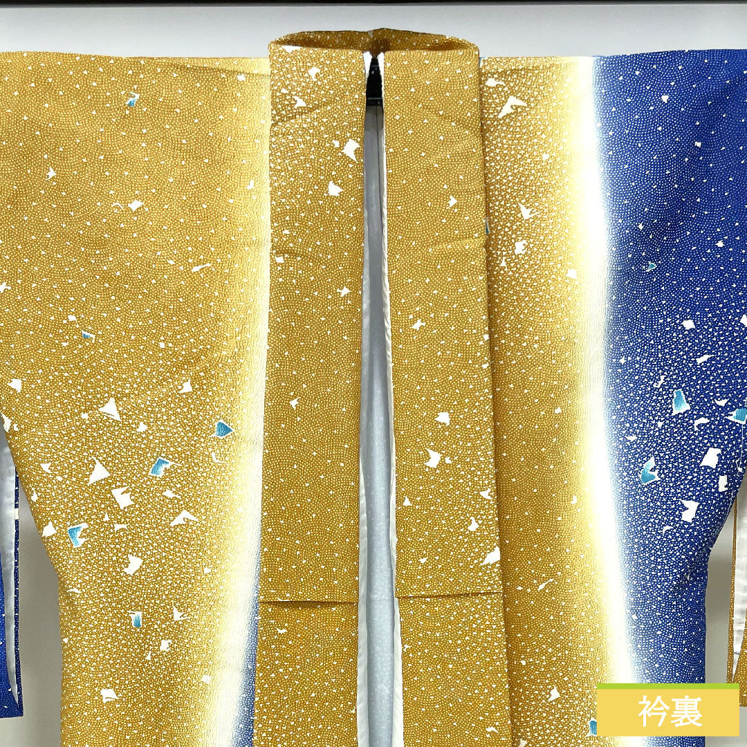 小花纹、涤纶、长度 168 厘米、袖长 66.5 厘米、内衬、赭石色、靛蓝、抽象图案、可水洗、S 级、渐变、1115004422599