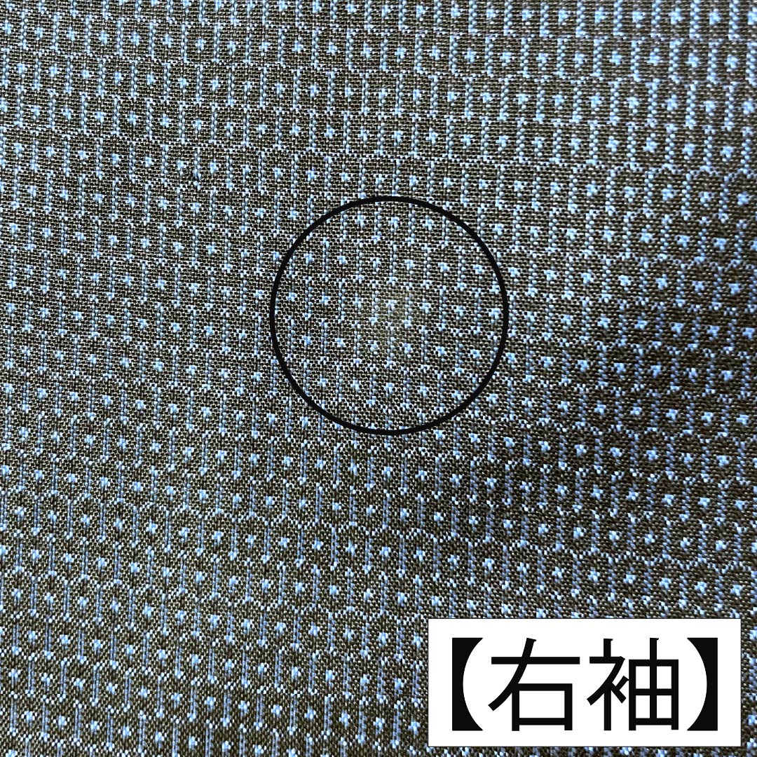 男物 正絹 Aランク 身丈140cm 裄丈68cm 大島紬 100亀甲 袷 紺系 1119002243418
