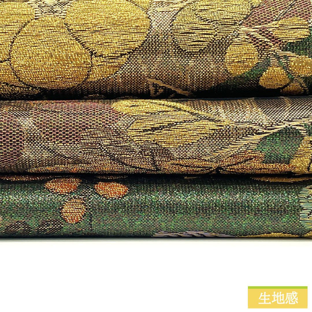 袋帯 正絹 Sランク 春秋草花模様 西陣織 帯丈432cm 六通 フォーマル グラデーション系 1123016762399