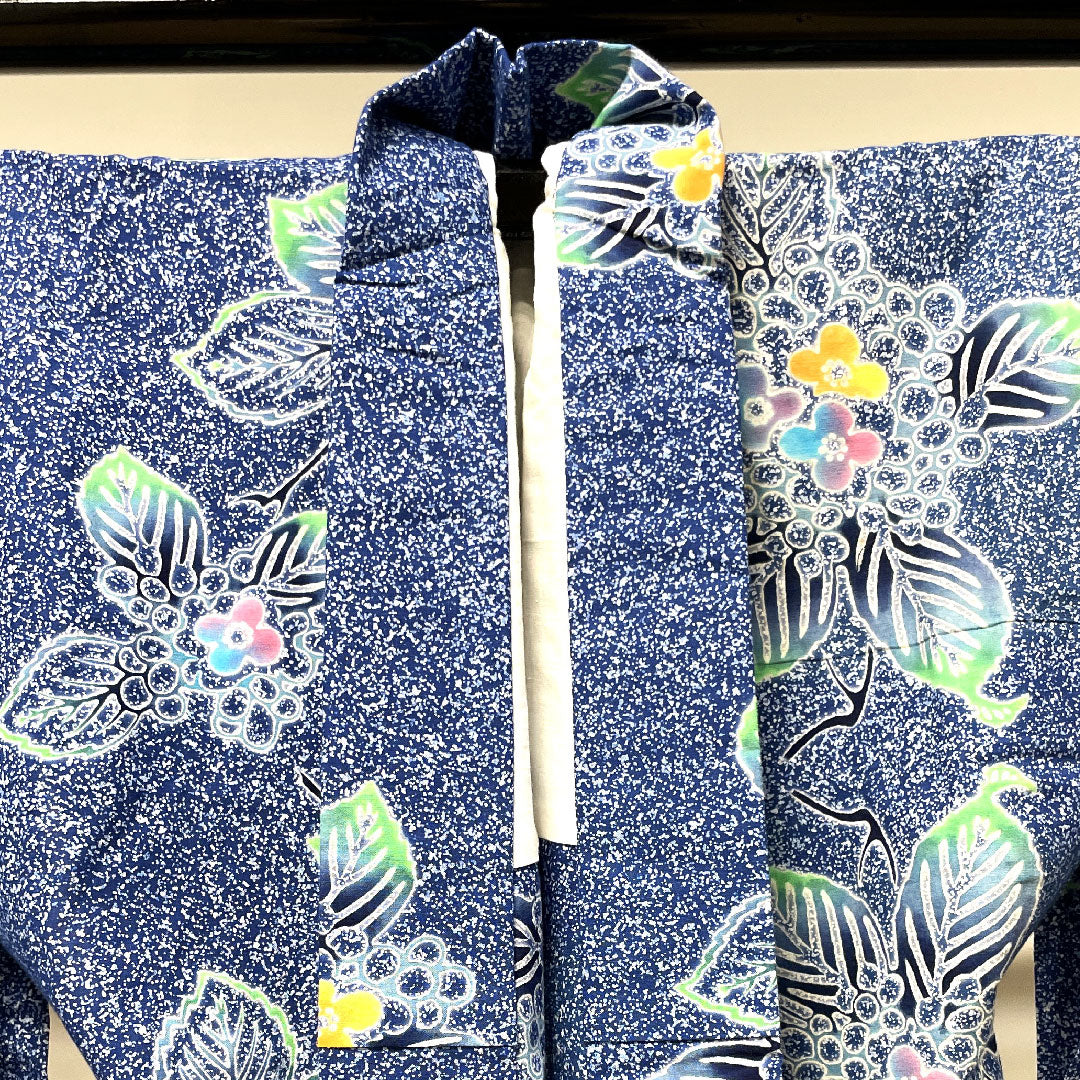 浴衣 露草色 紫陽花 木綿 Bランク 単衣 身丈158cm 裄丈66cm 青系 1118003704317