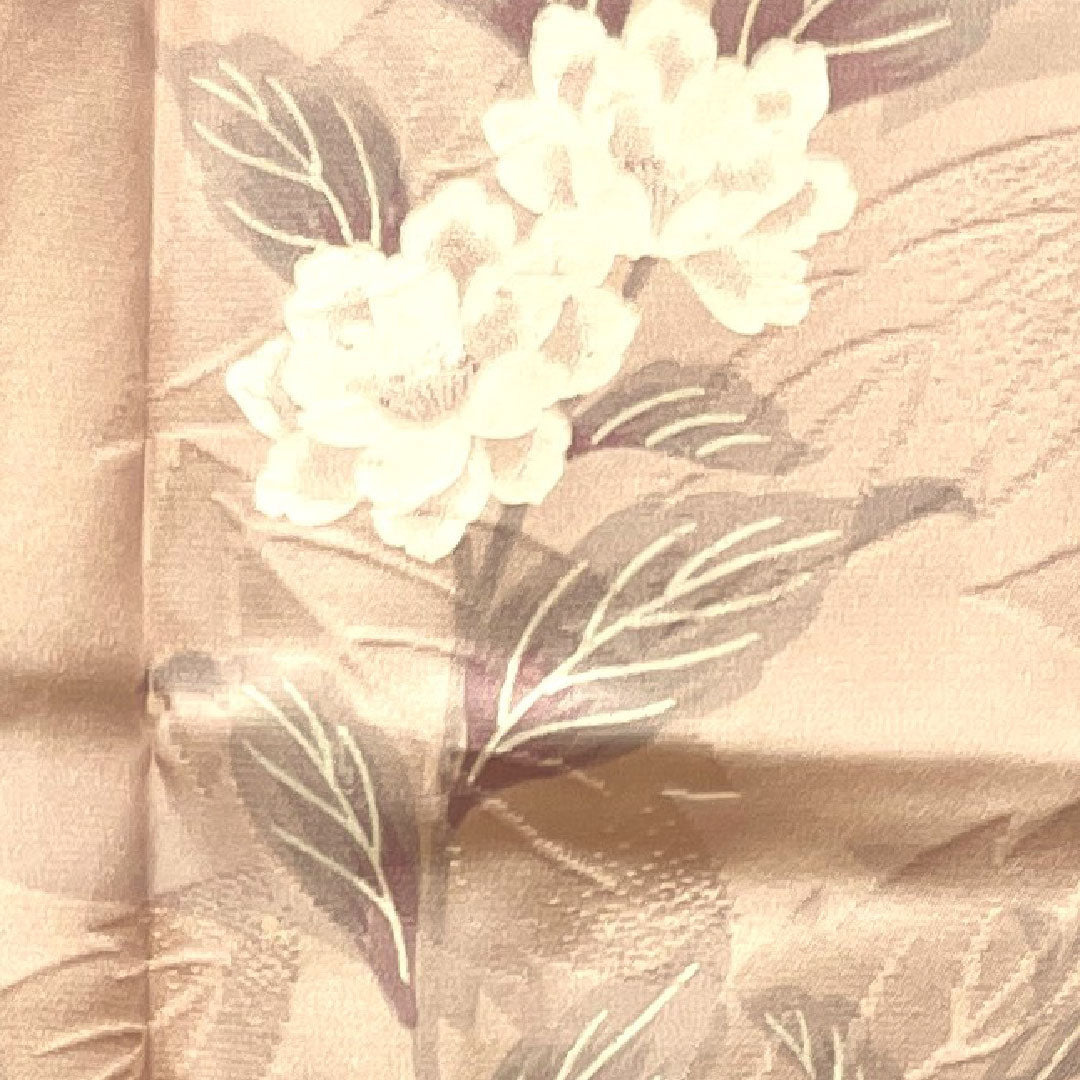 長襦袢 正絹 身丈122cm 裄丈64cm 袷 草花模様 Sランク ピンク系 1129000412113