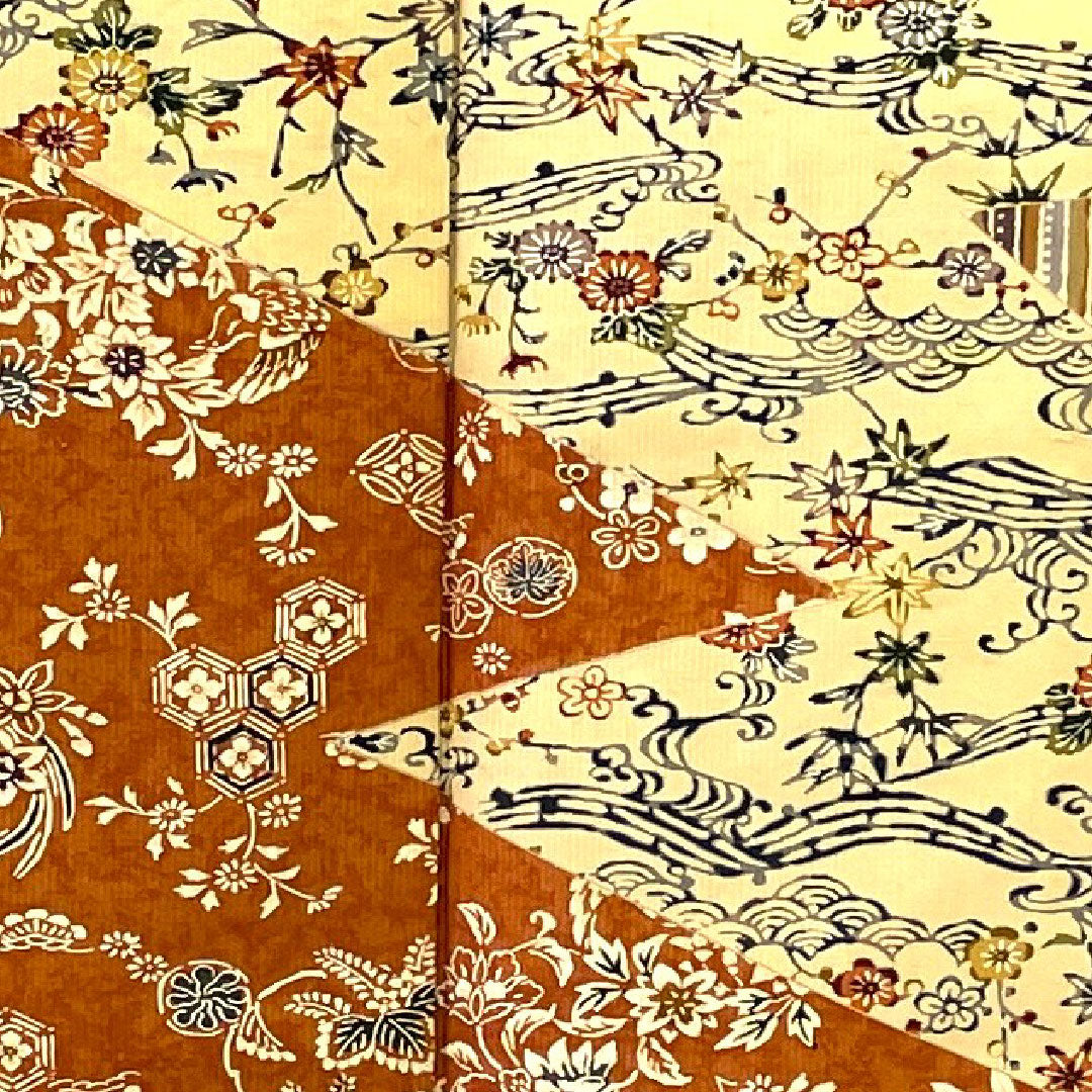 訪問着 袷 身丈159.5cm 裄丈66cm 作家物 型染 正絹 Sランク 茶系 1112000632314