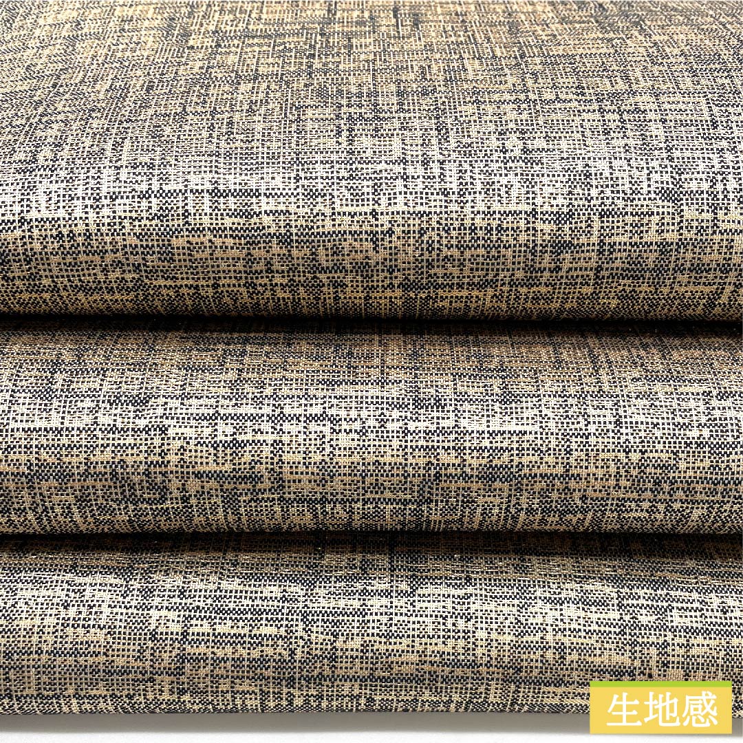 袋帯 金色 抽象模様 帯丈434cm 正絹 Sランク 全通 セミフォーマル 金系 1123010442321