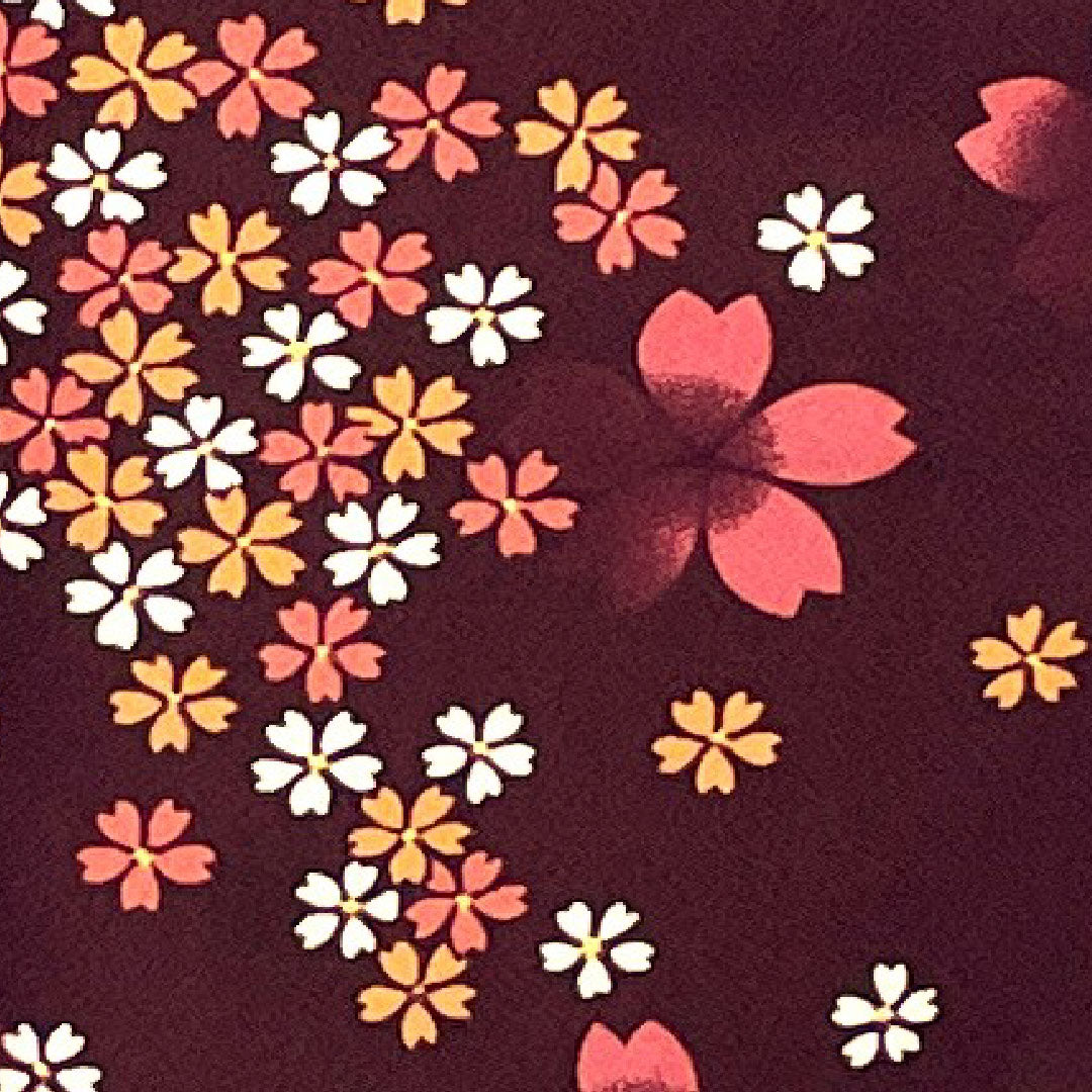 Small pattern, Length 166cm, Sleeve length 68cm, Awase, Cherry blossom pattern, Washable kimono, Polyester, S rank, Purple, 1115000842420