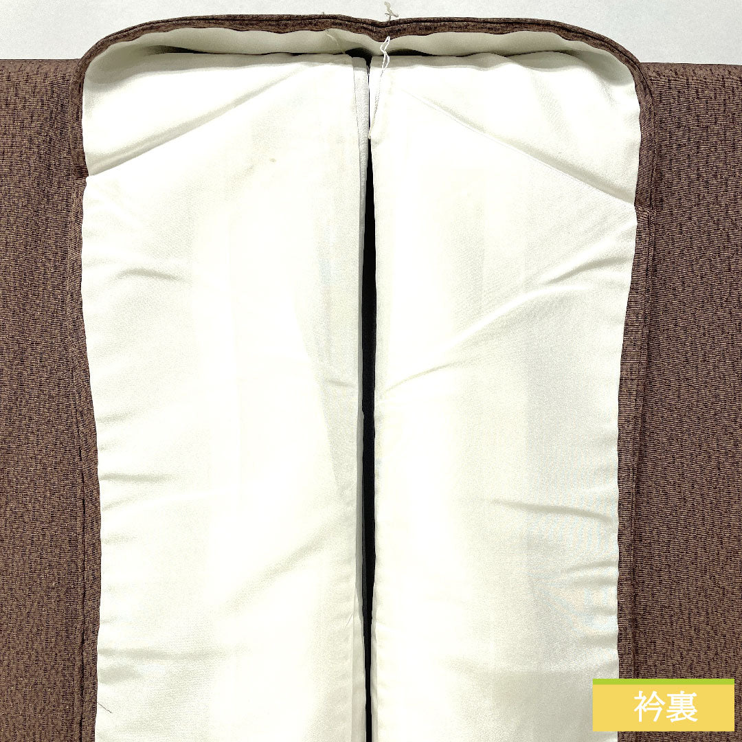 小紋 正絹 身丈167cm 裄丈65.5cm 袷 鼯鼠色(むささびいろ) 幾何学模様 Aランク 茶系 1115004733514